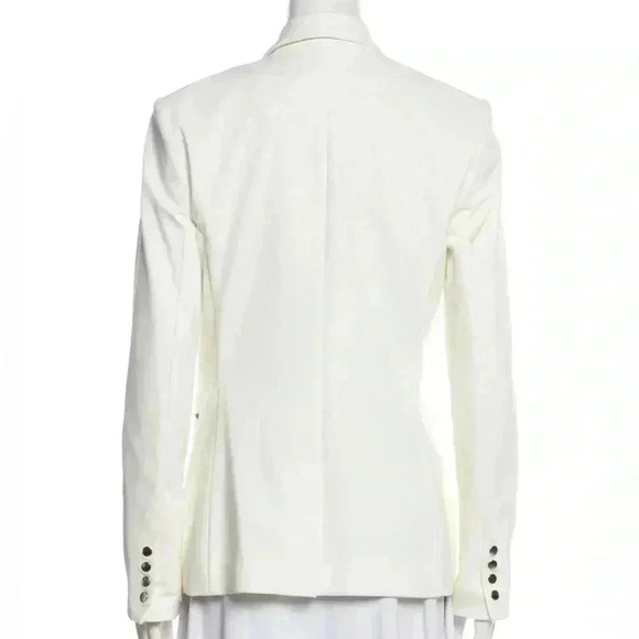 Veronica Beard Iconic Scuba Dickey Jacket Blazer Size 6 White Zipper Pockets - Picture 10 of 11